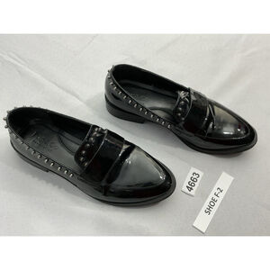 Womans Rag & Co Slip On Loafers 8 Black Stud Accents Handcrafted